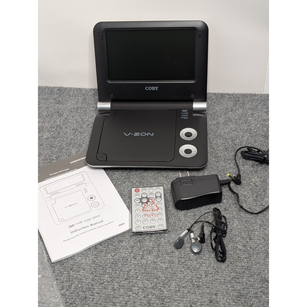 Coby V-Zon TF-DVD7009 7" Portable DVD Player, Dolby Digital, Remote, DVD/CD/MP3